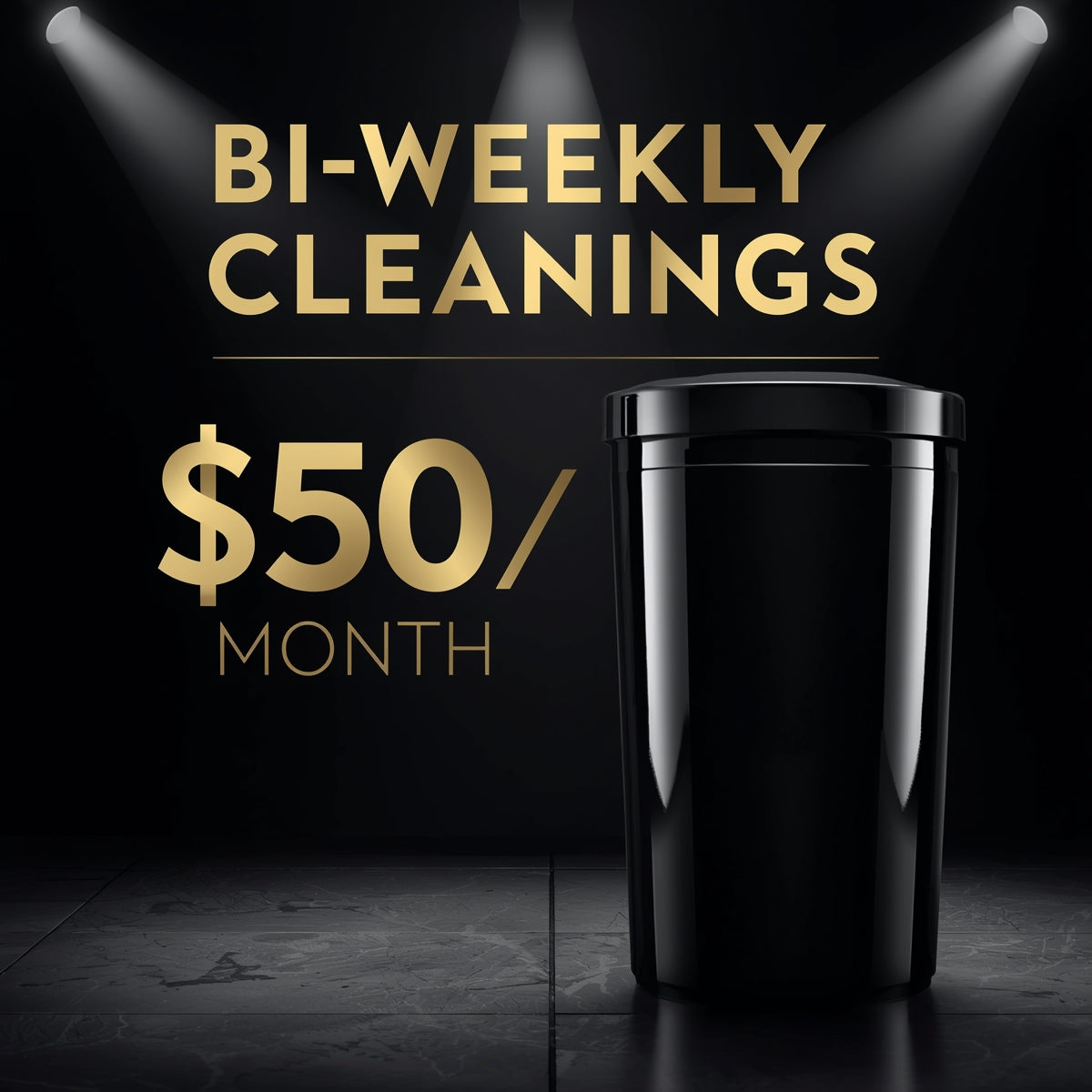 Bi-Weekly Standard Cleaning $50 (up to 2 bins)